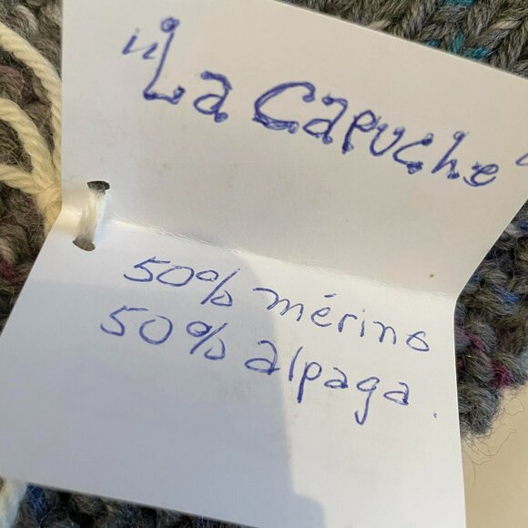 VIV VOVEO hat, 50% merino, 50% alpaca,UNISEX handknit in Canada. Gray NWT. OOAK - Picture 2 of 8